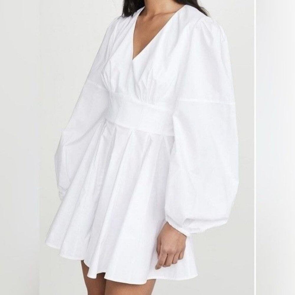 Petersyn · Camilia Dress · Cotton Stretch Poplin · Crisp White · Size Small